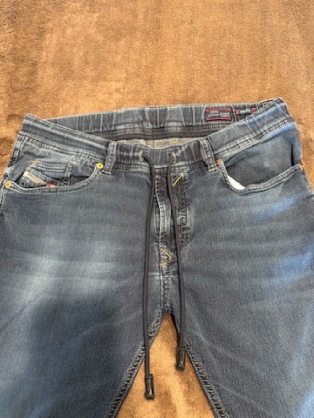 DIESEL Waykee JoggJeans Sweatpants Denim Grey Blue Wash Men's Size 32